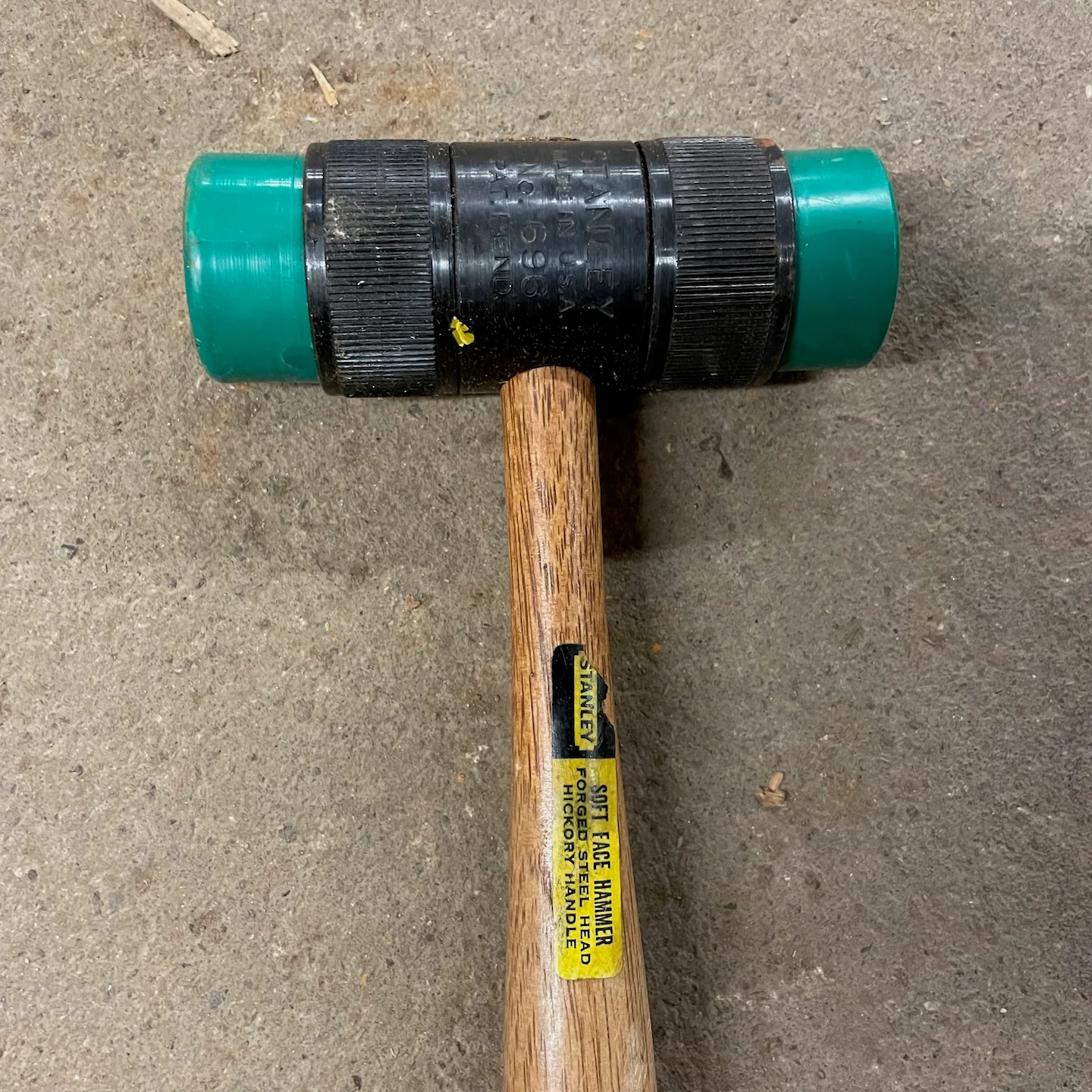 NOS Stanley No. 696 Soft Face Hammer - Green - Image 2