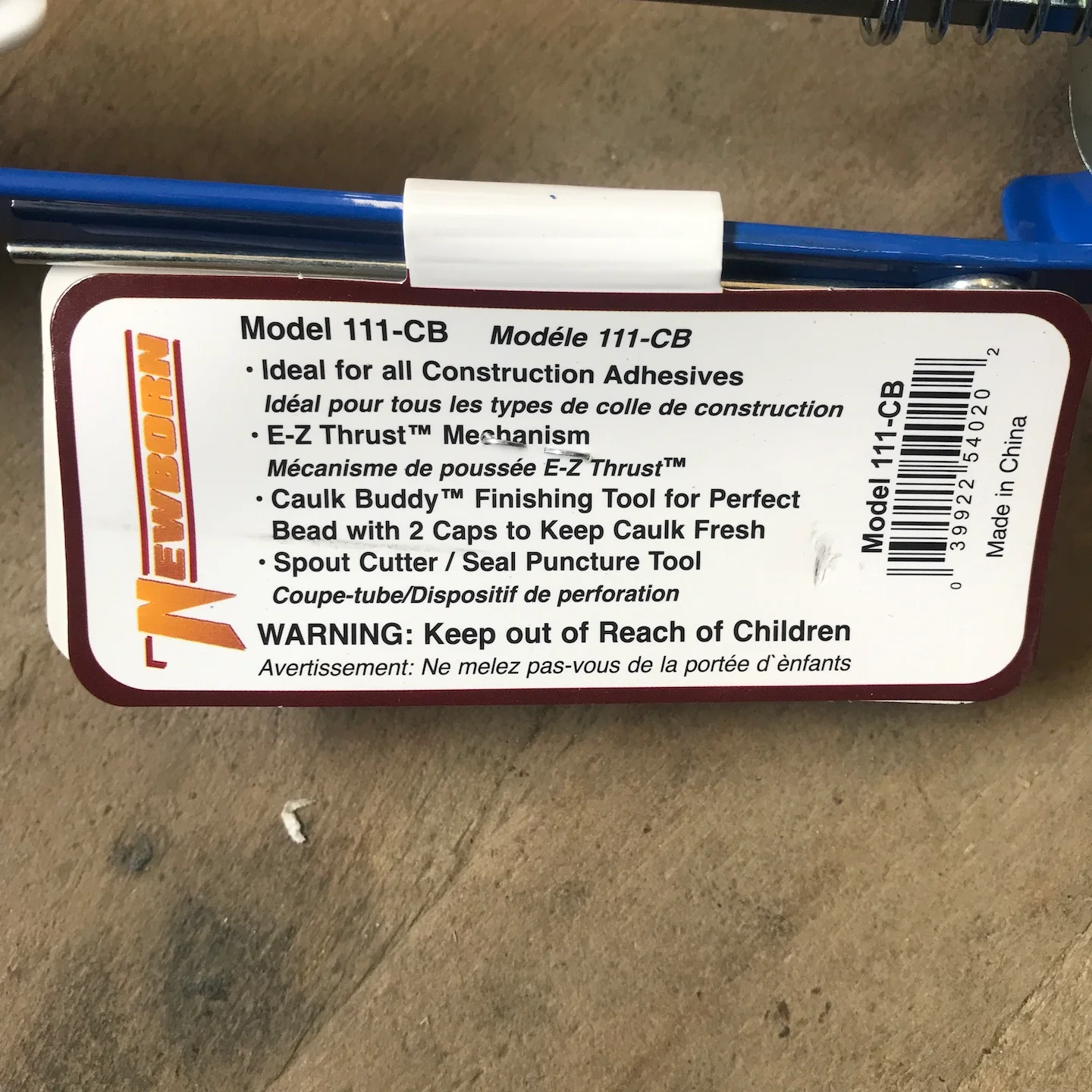 Newborn Parallel Frame Hex Rod Caulk Gun (111-CB) - Image 3