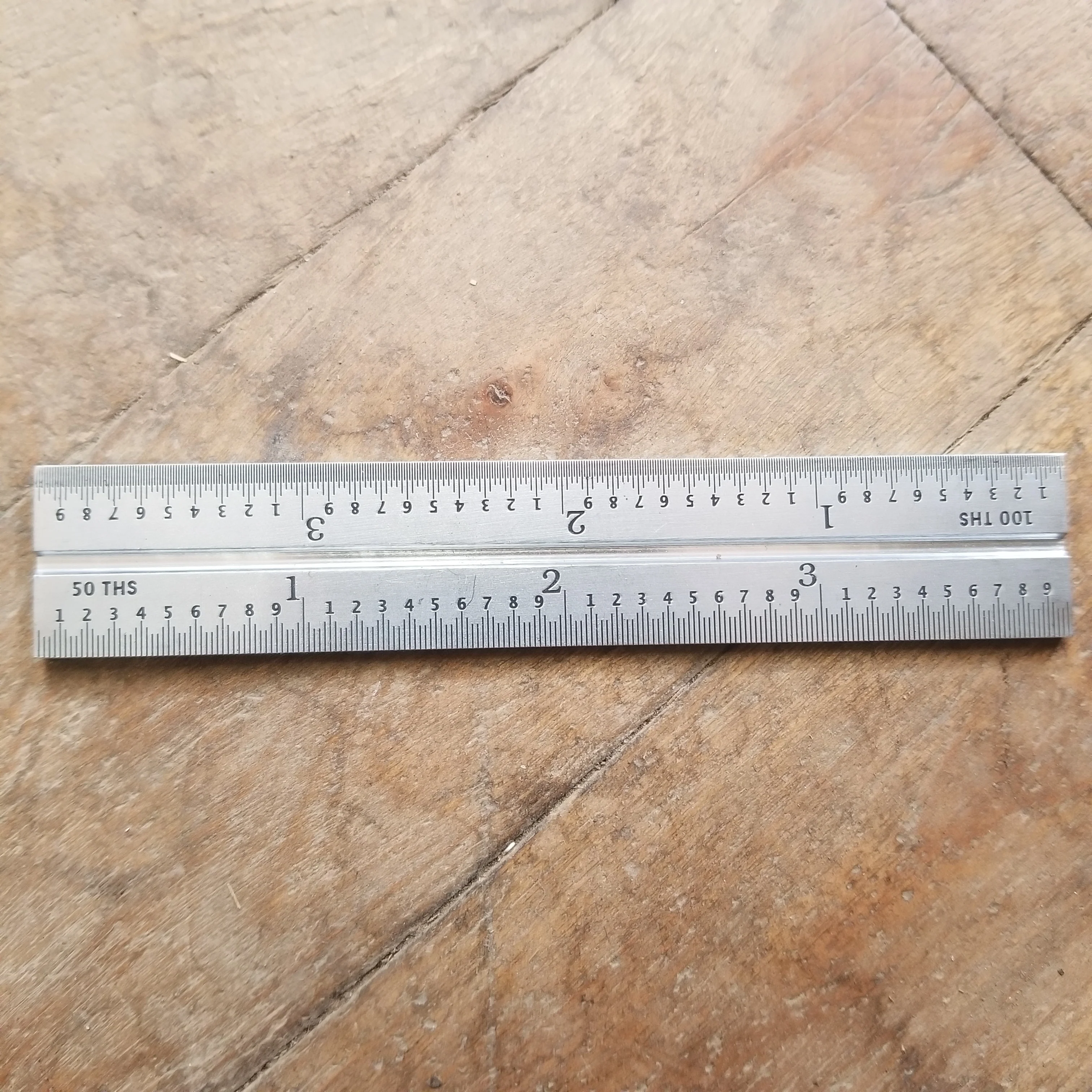 PEC 4" 16R Grooved Rule (32nds/64ths & 50ths/100ths) w/ Blemish (780076) - Image 2