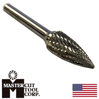 MasterCut SG-1DC Pointed Tree Rotary Carbide Burr 1/4" O.D. (SG-1DC) - Image 2