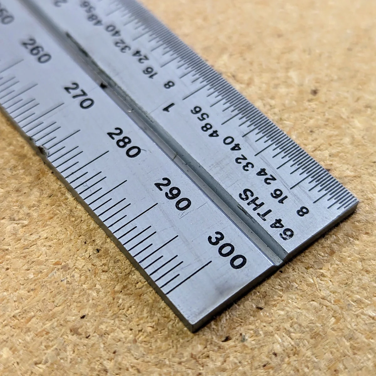 PEC 12" E/M Grooved Rule (32nds/0.5mm & 64ths/1mm) w/ Blemish (780003) - Image 2