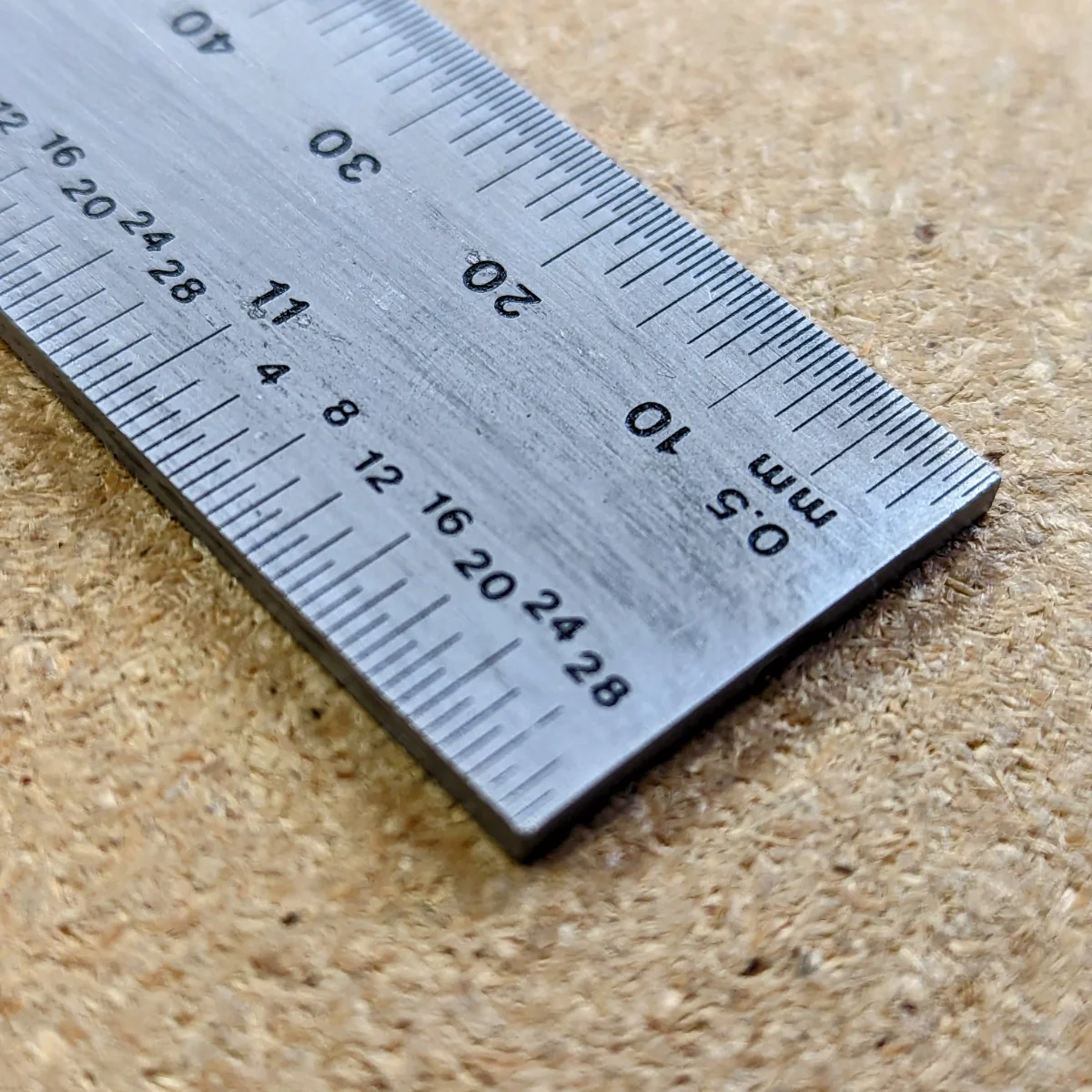 PEC 12" E/M Grooved Rule (32nds/0.5mm & 64ths/1mm) w/ Blemish (780003) - Image 4