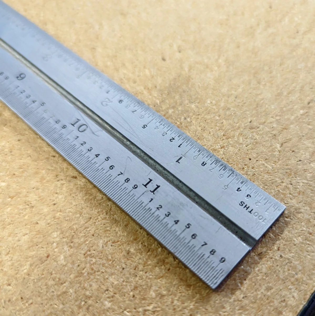 PEC 12" 16R Grooved Rule (32nds/64ths & 50ths/100ths) w/ Blemish (7185-16R) - Image 2