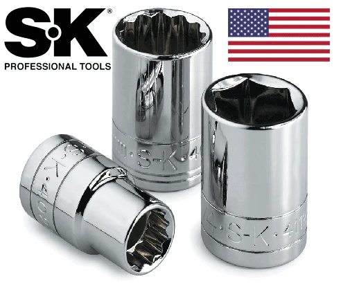 Socket Chrome 1/4" Drive Standard 6 Point 3/8" (SK40912) - Image 2