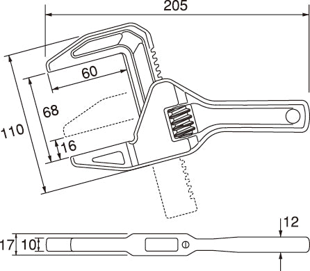 Top Short Aluminum Trap Wrench 8" (205mm) (TMWS-1668) - Image 7