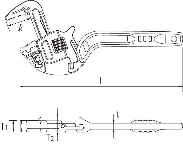 TOP Vertical Wide Pipe Wrench (TPW-0832) - Image 6
