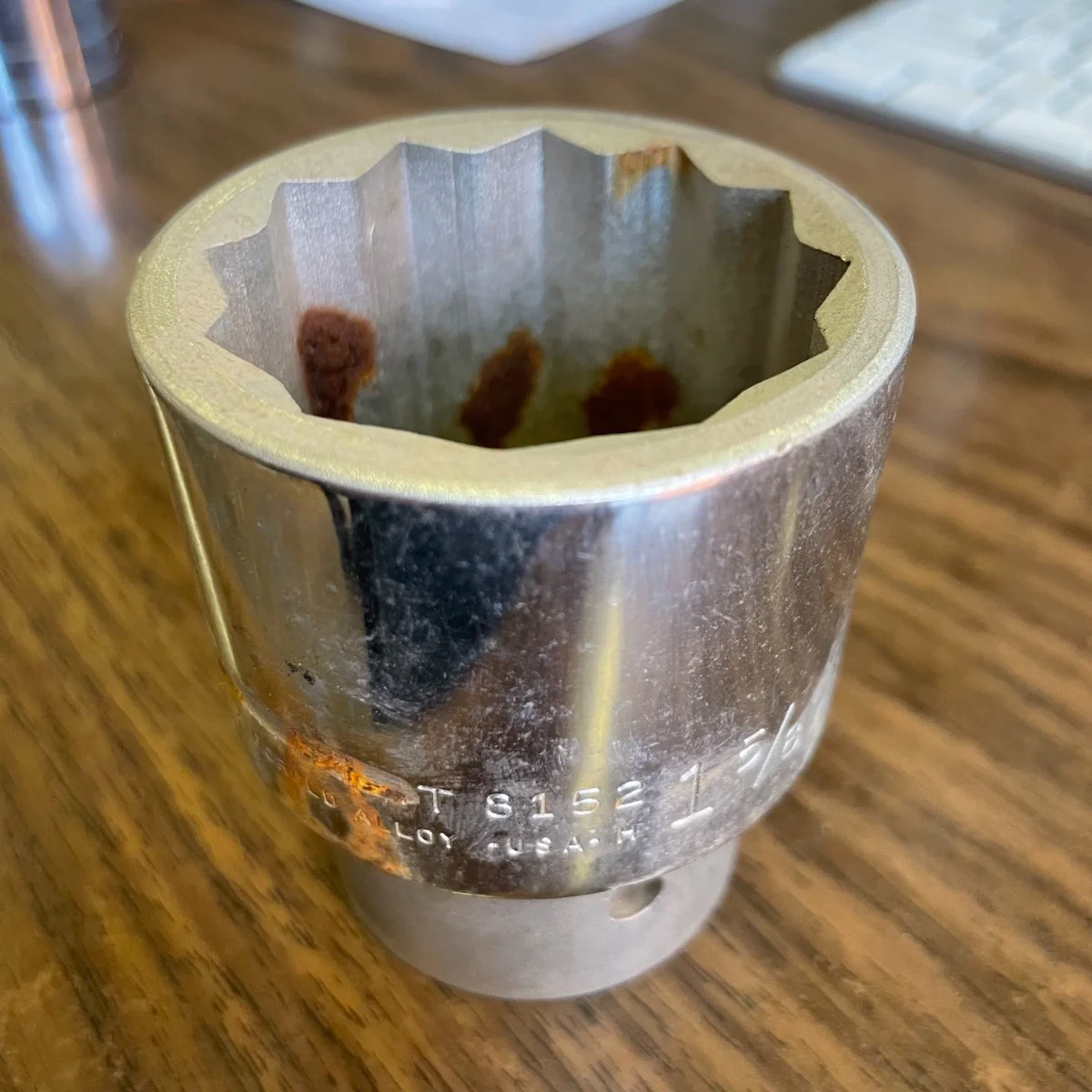 Wright (2nd) 1" Drive 1 5/8" 12 Point Chrome Socket (8152WR-2ND)